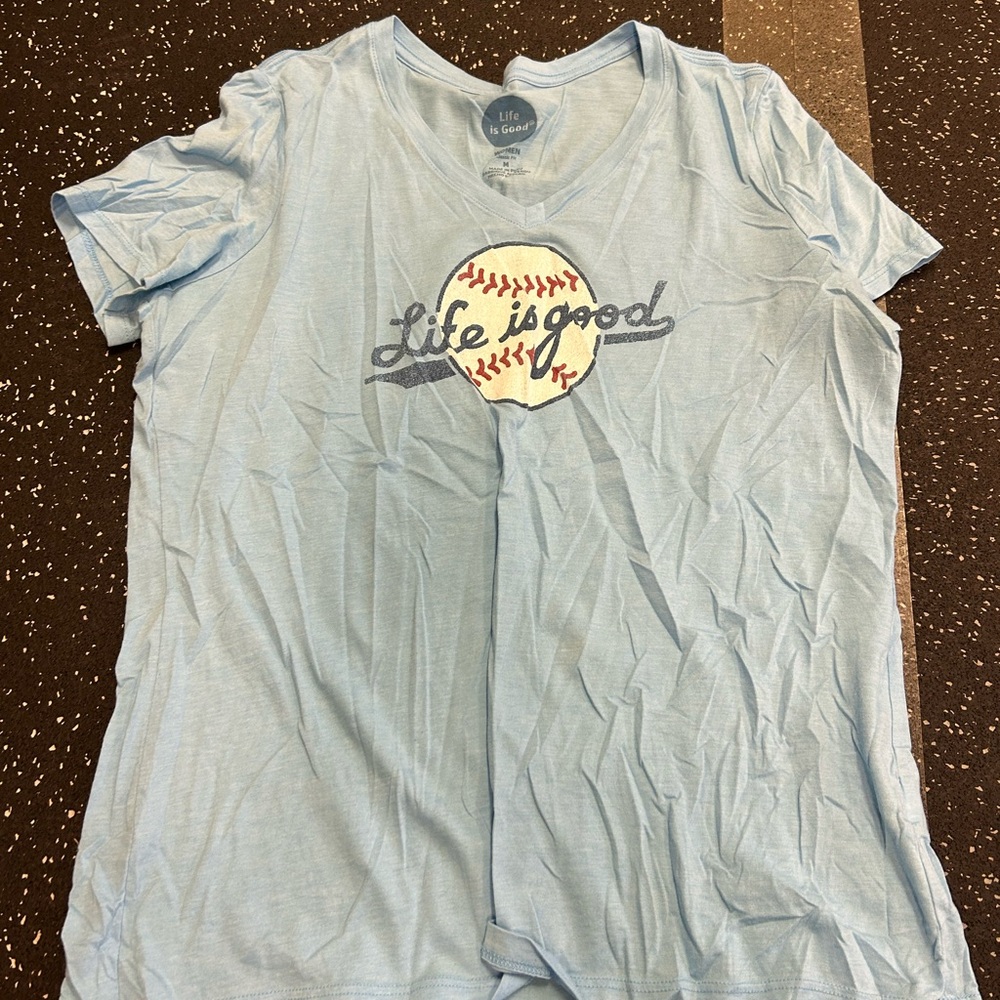 Life Is Good Light Blue Women's Tee